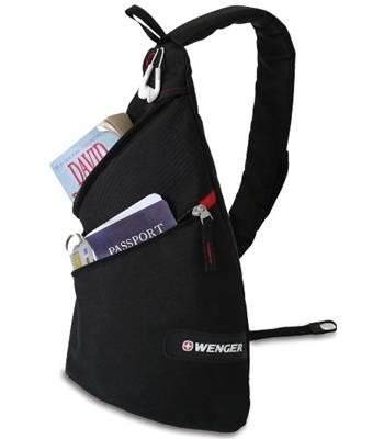 Рюкзак Swissgear SA18302130 "Sling bag" с одной лямкой черный/красный 24x15x45см